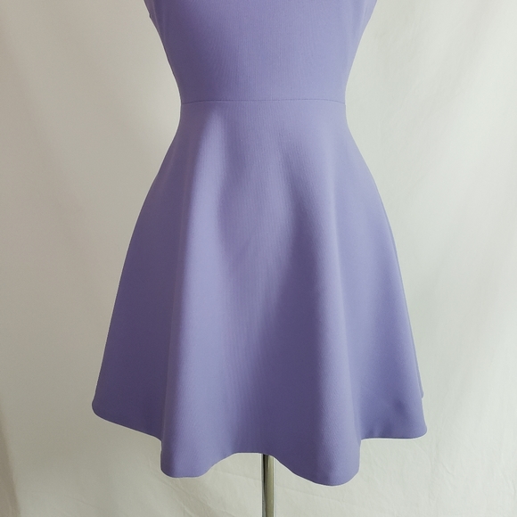 Elizabeth and James Lavender Clarissa Stretch Crepe Fit & Flare Mini Dress Sz 2 - Picture 4 of 14